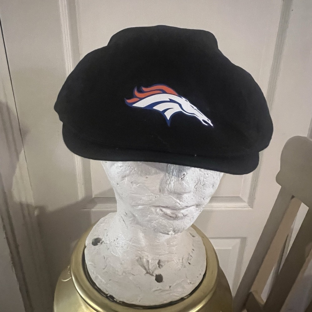 STETSON BlACK BRONCO'S LINEN BERET HAT-Size Lg-X-large ***RARE*** - Picture 2 of 11